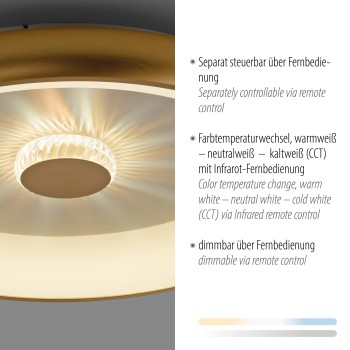 Plafoniera LED VERTIGO alama mata Zuma Line 14386-60, D61.5 cm, 37W