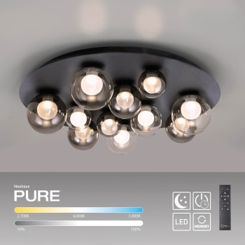 Plafoniera LED PURE POPUP gri Zuma Line 6588-15, D60 cm, 3W