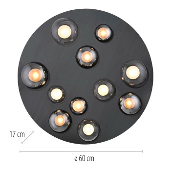 Plafoniera LED PURE POPUP gri Zuma Line 6588-15, D60 cm, 3W