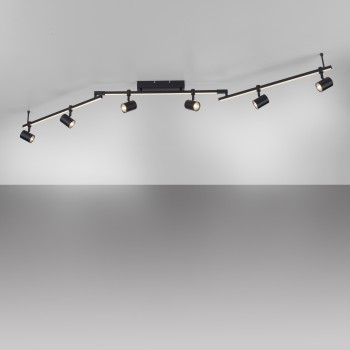 Plafoniera BARIK negru Zuma Line 6526-18, 188x120 cm, 7xGU10