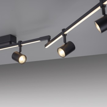 Plafoniera BARIK negru Zuma Line 6526-18, 188x120 cm, 7xGU10