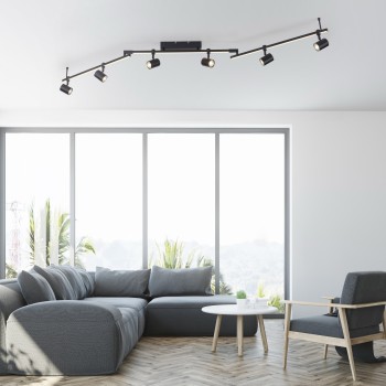 Plafoniera BARIK negru Zuma Line 6526-18, 188x120 cm, 7xGU10