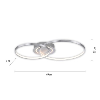 Plafoniera LED ASMINA aluminiu Zuma Line 14540-95, 9x55 cm, 30W