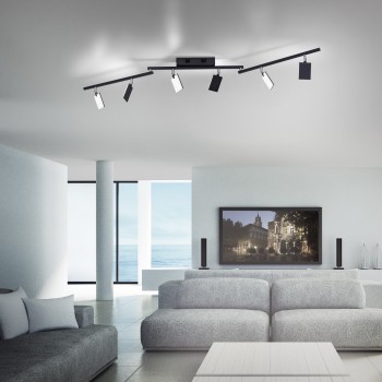 Plafoniera LED PURE-MIRA negru Zuma Line 6358-18, 161x104 cm, 41W