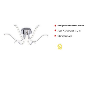 Plafoniera LED VALERIE crom Zuma Line 15342-17, D67 cm, 29W