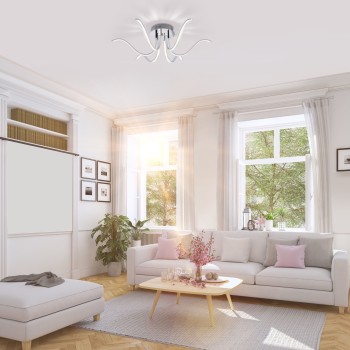 Plafoniera LED VALERIE crom Zuma Line 15342-17, D67 cm, 29W