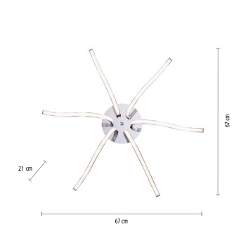 Plafoniera LED VALERIE crom Zuma Line 15342-17, D67 cm, 29W