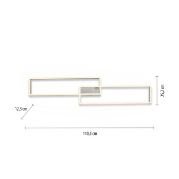 Plafoniera LED PAAN argintiu Zuma Line 6231-55, 110.5x25.2 cm, 45W