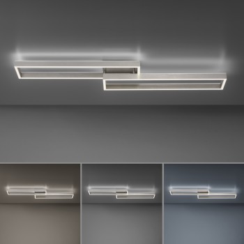 Plafoniera LED PAAN argintiu Zuma Line 6231-55, 110.5x25.2 cm, 45W