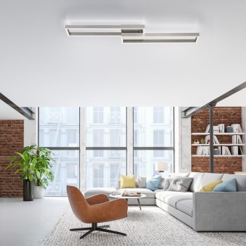 Plafoniera LED PAAN argintiu Zuma Line 6231-55, 110.5x25.2 cm, 45W