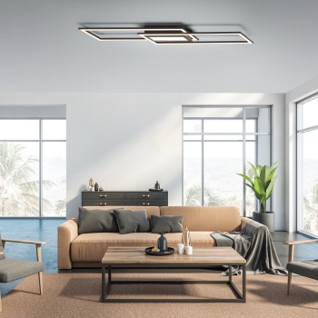 Plafoniera LED ASMIN negru Zuma Line 14694-18, 100x17.9 cm, 45W
