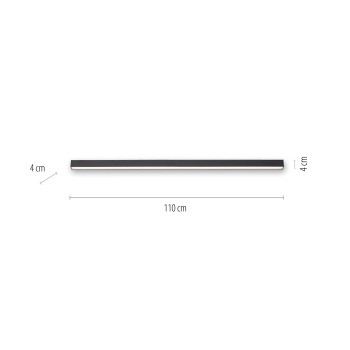 Plafoniera LED PURE-LINES antracit Zuma Line 6021-13, 110x3.8 cm, 18W