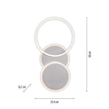 Plafoniera LED SEVENT argintiu Zuma Line 14116-55, 8.2x33.4 cm, 29W