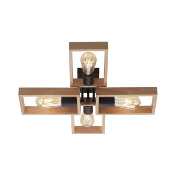 Plafoniera FRANKY negru Zuma Line 15656-18, 14.5x57 cm, 4xE27