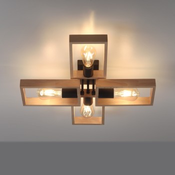Plafoniera FRANKY negru Zuma Line 15656-18, 14.5x57 cm, 4xE27