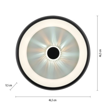 Plafoniera LED VERTIGO negru Zuma Line 14384-18, D46.5 cm, 29W