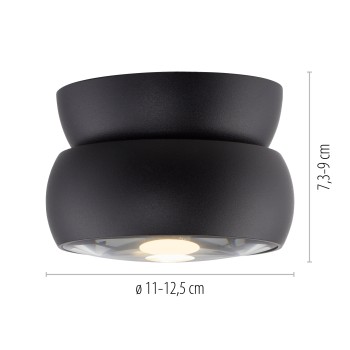 Plafoniera LED PURE MOVE negru Zuma Line 6235-18, D12.5 cm, 12W