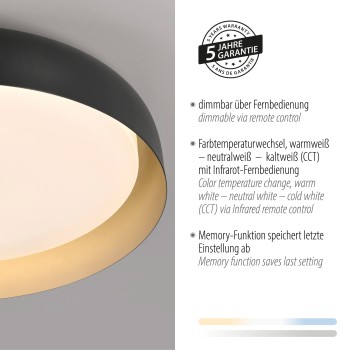 Plafoniera LED OSKO negru Zuma Line 14216-18, 11.5x57 cm, 40W