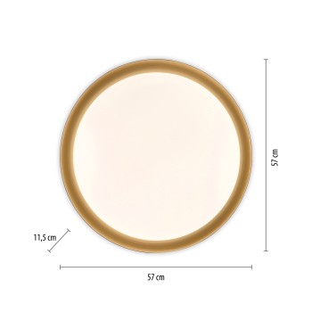 Plafoniera LED OSKO negru Zuma Line 14216-18, 11.5x57 cm, 40W
