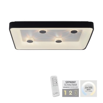 Plafoniera LED VERTIGO negru Zuma Line 14385-18, 10.5x60.5 cm, 51W