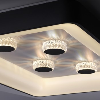 Plafoniera LED VERTIGO negru Zuma Line 14385-18, 10.5x60.5 cm, 51W