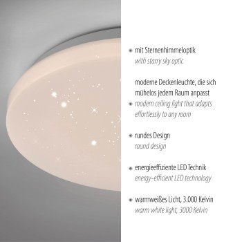 Plafoniera LED URANUS alb Zuma Line 14175-16, D22 cm, 10.5W