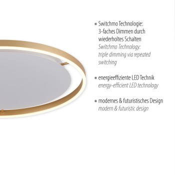Plafoniera LED RITUS alama mata Zuma Line 15392-60, D58.5 cm, 31.5W