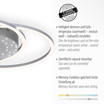 Plafoniera LED YUKI otel Zuma Line 6025-55, 66.8x50 cm, 48W