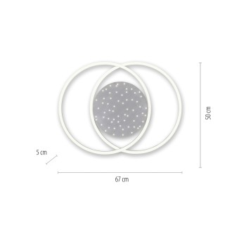 Plafoniera LED YUKI otel Zuma Line 6025-55, 66.8x50 cm, 48W