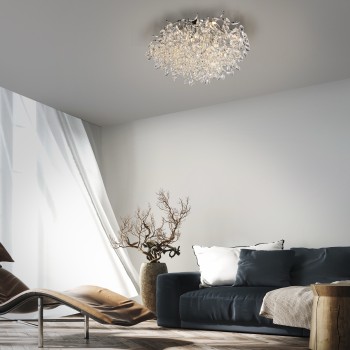 Plafoniera RICICLE crom Zuma Line 6053-17, D60 cm, 10xG9