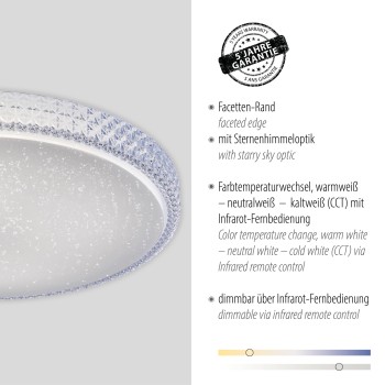 Plafoniera LED FRIDA transparent Zuma Line 14373-00, D60 cm, 40W