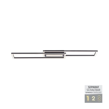 Plafoniera LED ASMIN negru Zuma Line 14696-18, 95x17.5 cm, 45W
