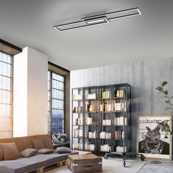 Plafoniera LED ASMIN negru Zuma Line 14696-18, 95x17.5 cm, 45W