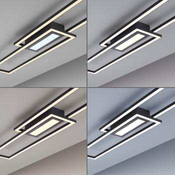 Plafoniera LED ASMIN negru Zuma Line 14696-18, 95x17.5 cm, 45W