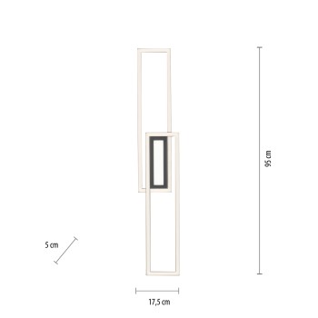 Plafoniera LED ASMIN negru Zuma Line 14696-18, 95x17.5 cm, 45W