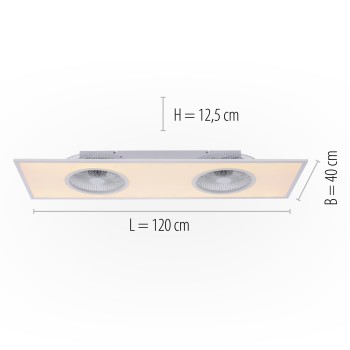 Plafoniera LED FLAT-AIR alb Zuma Line 14643-16, 12.5x40 cm, 28W