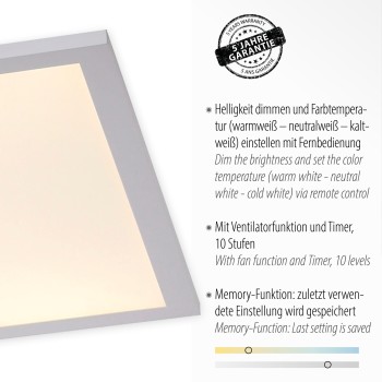 Plafoniera LED FLAT-AIR alb Zuma Line 14643-16, 12.5x40 cm, 28W