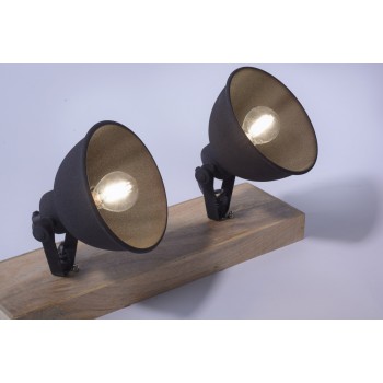 Plafoniera SAMIA negru Zuma Line 11982-18, 22x24 cm, 2xE14