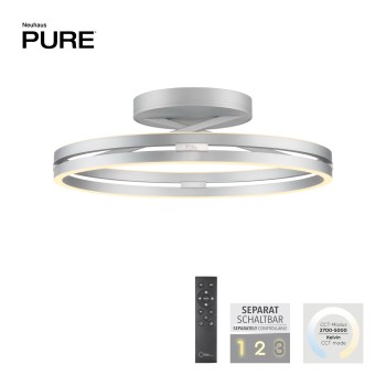 Plafoniera LED PURE LOOP aluminiu Zuma Line 6552-95, D60 cm, 52W