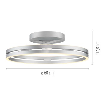 Plafoniera LED PURE LOOP aluminiu Zuma Line 6552-95, D60 cm, 52W