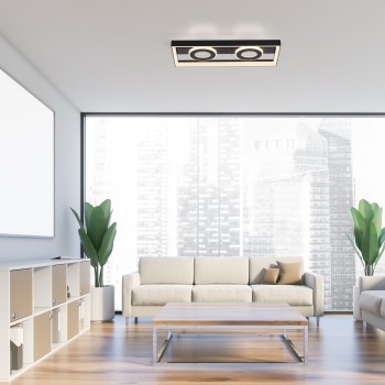 Plafoniera LED TRAFORO negru Zuma Line 6854-18, 45x20 cm, 20W