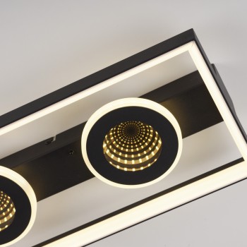 Plafoniera LED TRAFORO negru Zuma Line 6854-18, 45x20 cm, 20W