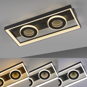 Plafoniera LED TRAFORO negru Zuma Line 6854-18, 45x20 cm, 20W