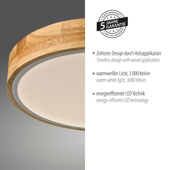 Plafoniera LED BILA negru Zuma Line 14288-16, D32 cm, 24W