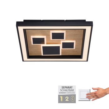 Plafoniera LED ELIZA negru Zuma Line 6283-79, D48 cm, 55W