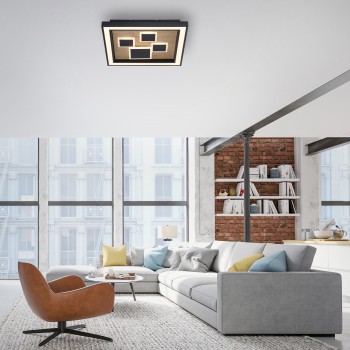 Plafoniera LED ELIZA negru Zuma Line 6283-79, D48 cm, 55W