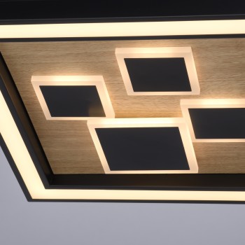 Plafoniera LED ELIZA negru Zuma Line 6283-79, D48 cm, 55W