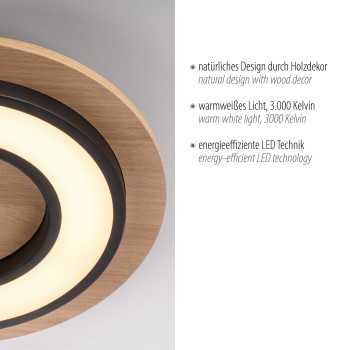 Plafoniera LED TOLA negru Zuma Line 14560-18, 6.5x32 cm, 18W