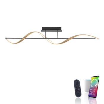 Plafoniera LED Q-SWING antracit Zuma Line 6385-13, 121x18 cm, 28W