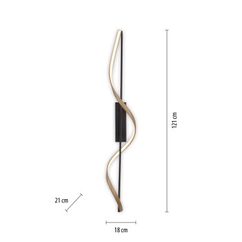 Plafoniera LED Q-SWING antracit Zuma Line 6385-13, 121x18 cm, 28W